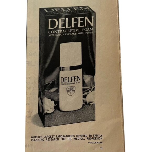 1971 Delfen Contraceptive Foam Ad Partial Page Print Ad Vintage Original u - Picture 2 of 4